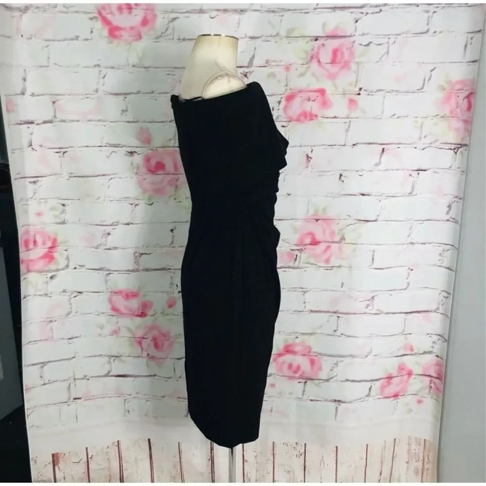 Vince camuto NWOT black off the shoulder cocktail party dress size 2 - Picture 8 of 14